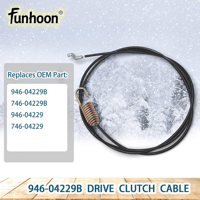 Funhoon 946-04229B Drive Clutch Cable for MTD Craftsman Cub Cadet Yard Machines Yard Man Most 2-Stage Snow Blowers Replaces 746-04229 746-04229B 946-04229 - Image 3